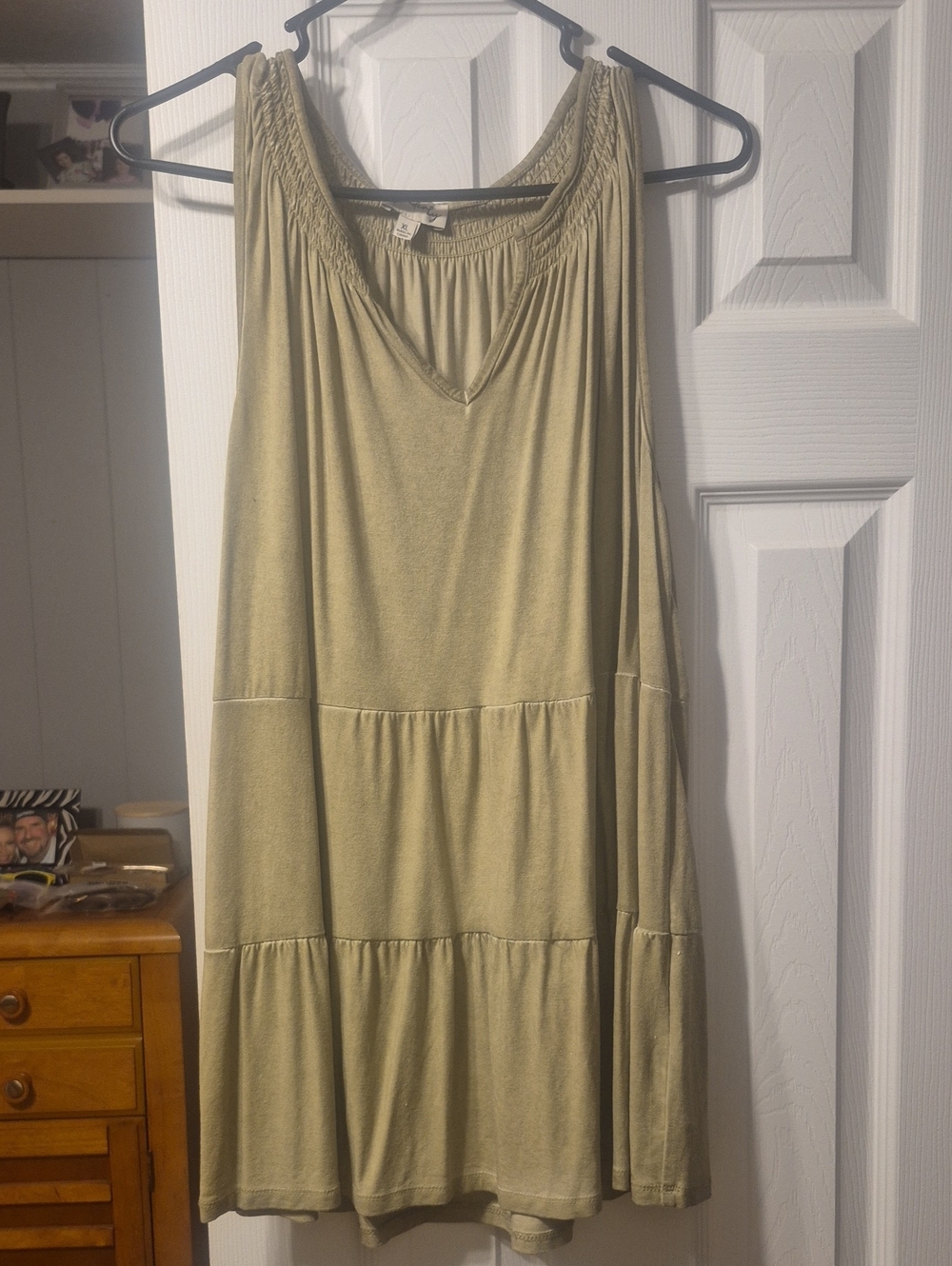 Wonderly Olive Green Pleated Shirt